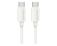 USAMS Kabe 60W 3A Silicone Fast Charging USB-C do USB-C biały - 1569019 - zdjęcie 1